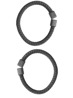 Gordijnroedes En -Accessoires|Laura Ashley set van twee Ellesmere magnetische embrassen Grafietgrijs