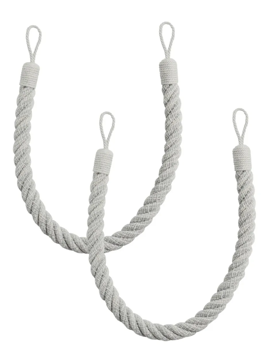 Gordijnroedes En -Accessoires*Laura Ashley set van twee Felton touwbandjes met strik aan de achterkant