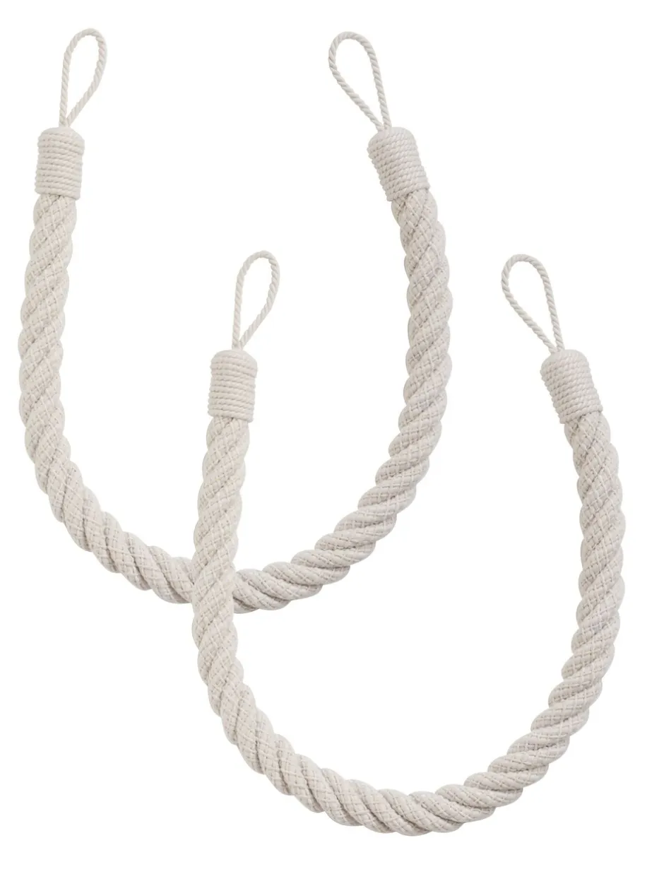 Gordijnroedes En -Accessoires*Laura Ashley set van twee Felton touwbandjes met strik aan de achterkant