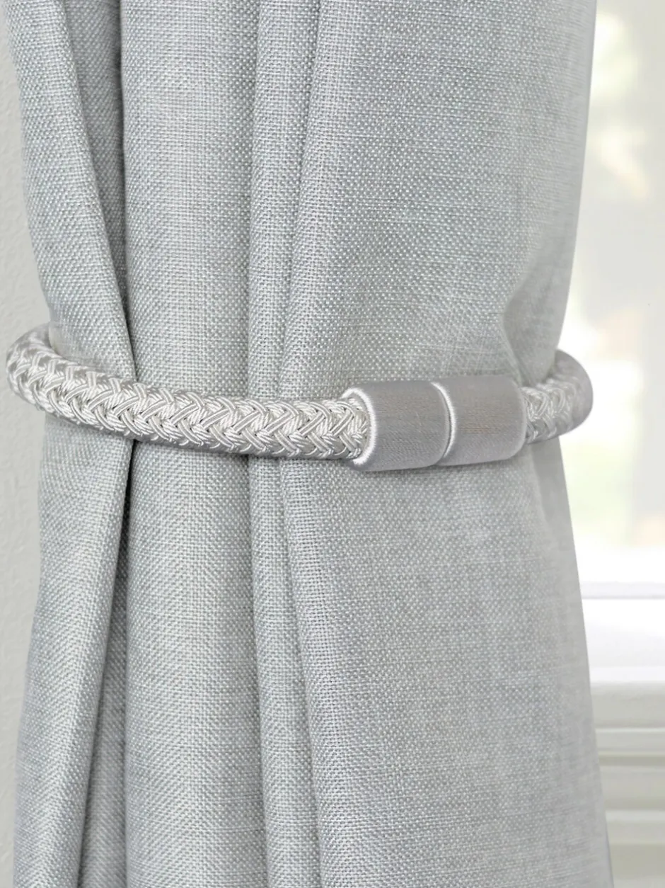 Gordijnroedes En -Accessoires*Laura Ashley set van twee Ellesmere magnetische embrassen Zilver