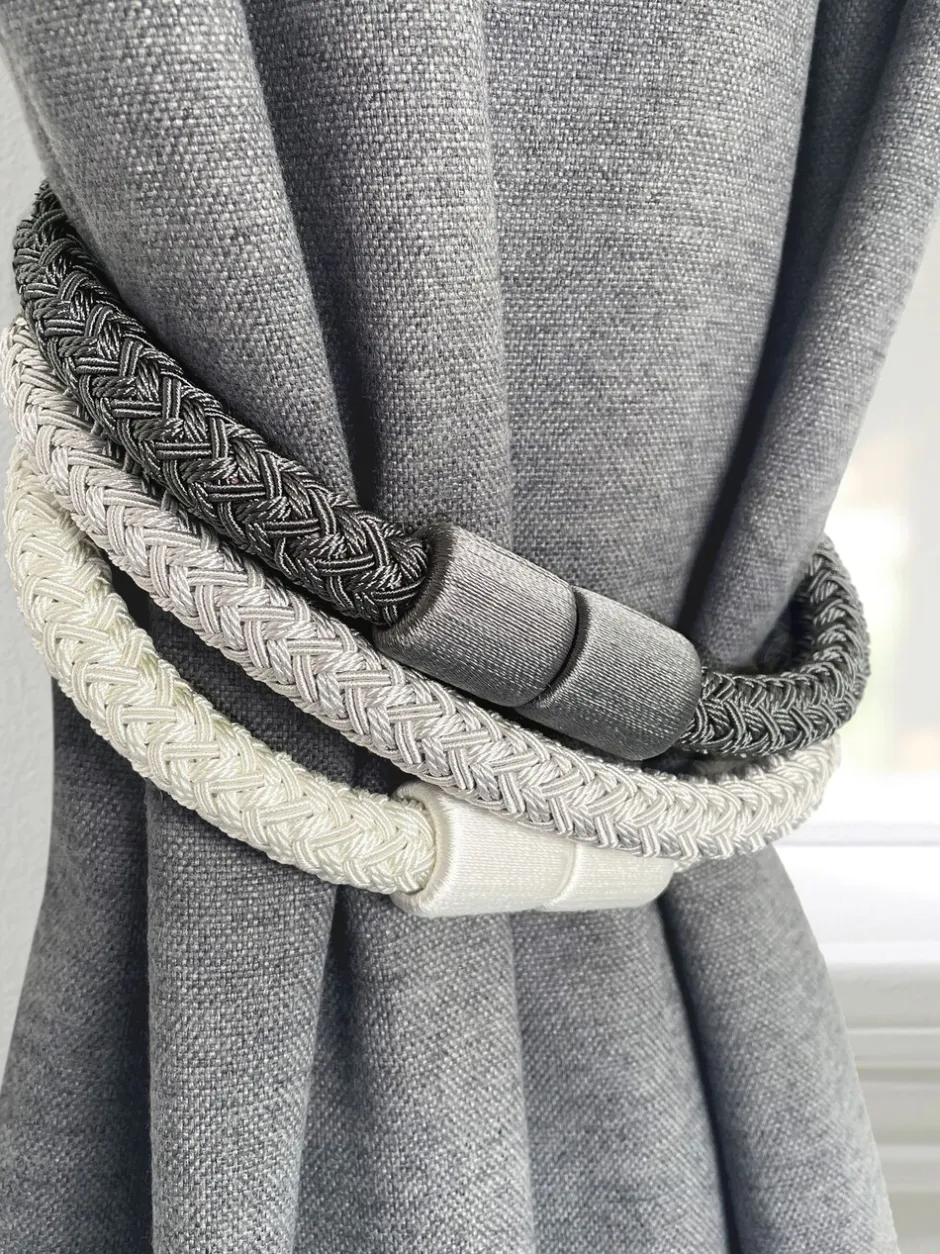 Gordijnroedes En -Accessoires*Laura Ashley set van twee Ellesmere magnetische embrassen Zilver