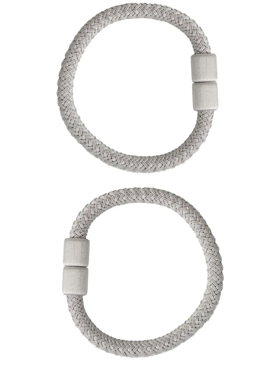 Gordijnroedes En -Accessoires*Laura Ashley set van twee Ellesmere magnetische embrassen Zilver
