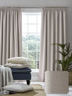 Laura Ashley|Laura Ashley Stephanie plooigordijnen met verduisterende voering Duifgrijs