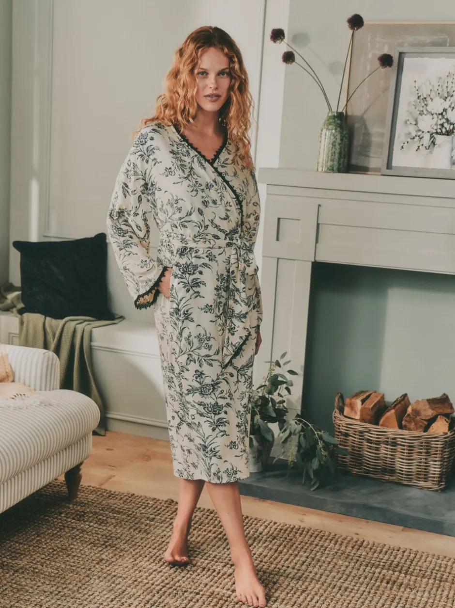 Badjassen*Laura Ashley Viscose Robe