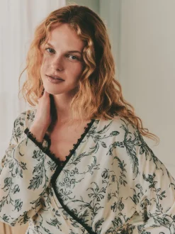 Badjassen*Laura Ashley Viscose Robe