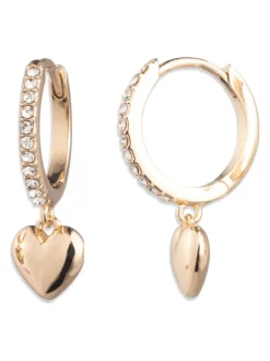 Sieraden|Lauren Ralph Lauren Plated Crystal Huggie Drop Earrings