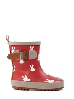 Laarzen|Lazy Dogz Red Bunny Design Toddler Wellingtons