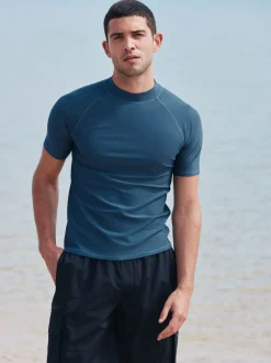 Badkleding|Next - Actief rash vest met korte mouwen Leisteen grijs