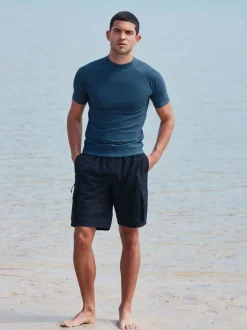 Badkleding|Next - Actief rash vest met korte mouwen Leisteen grijs