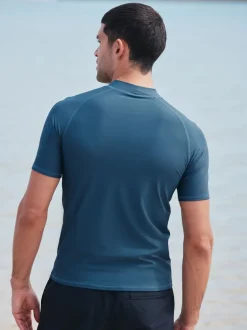 Badkleding|Next - Actief rash vest met korte mouwen Leisteen grijs