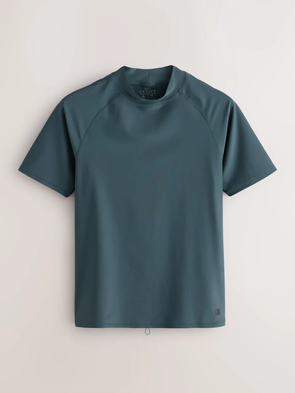 Badkleding|Next - Actief rash vest met korte mouwen Leisteen grijs