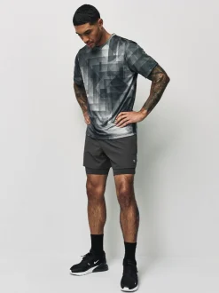 Shorts*Next - Active 2-in-1 shorts Leisteen grijs