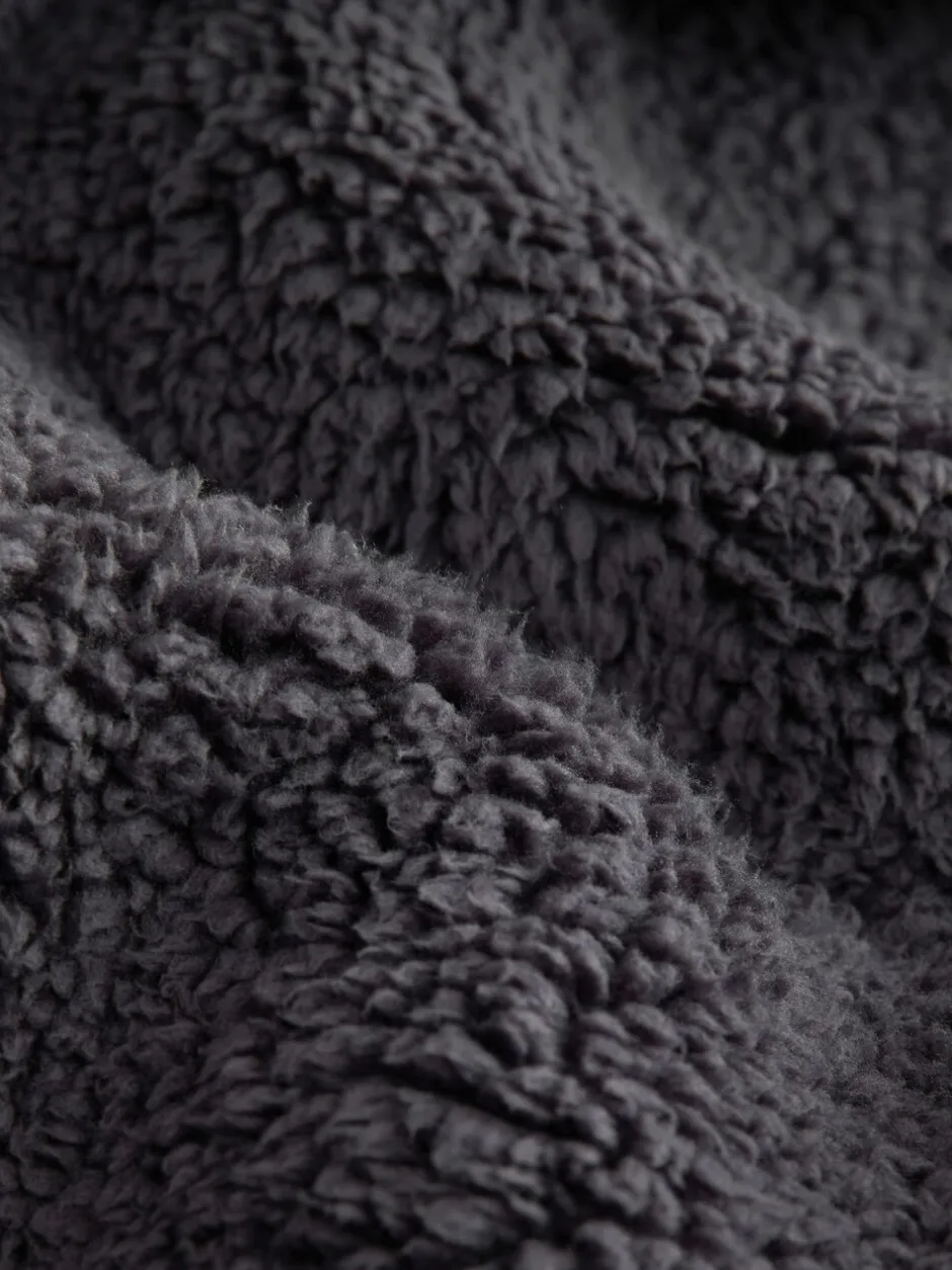 Loungewear|Kamerjassen En Badjassen*Next - Borg badjas Leisteen grijs