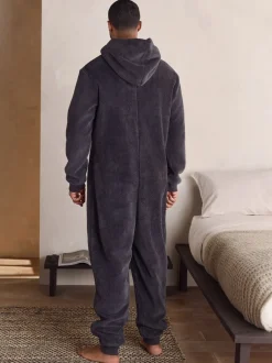 Loungewear*Next - Borg onesie Leisteen grijs