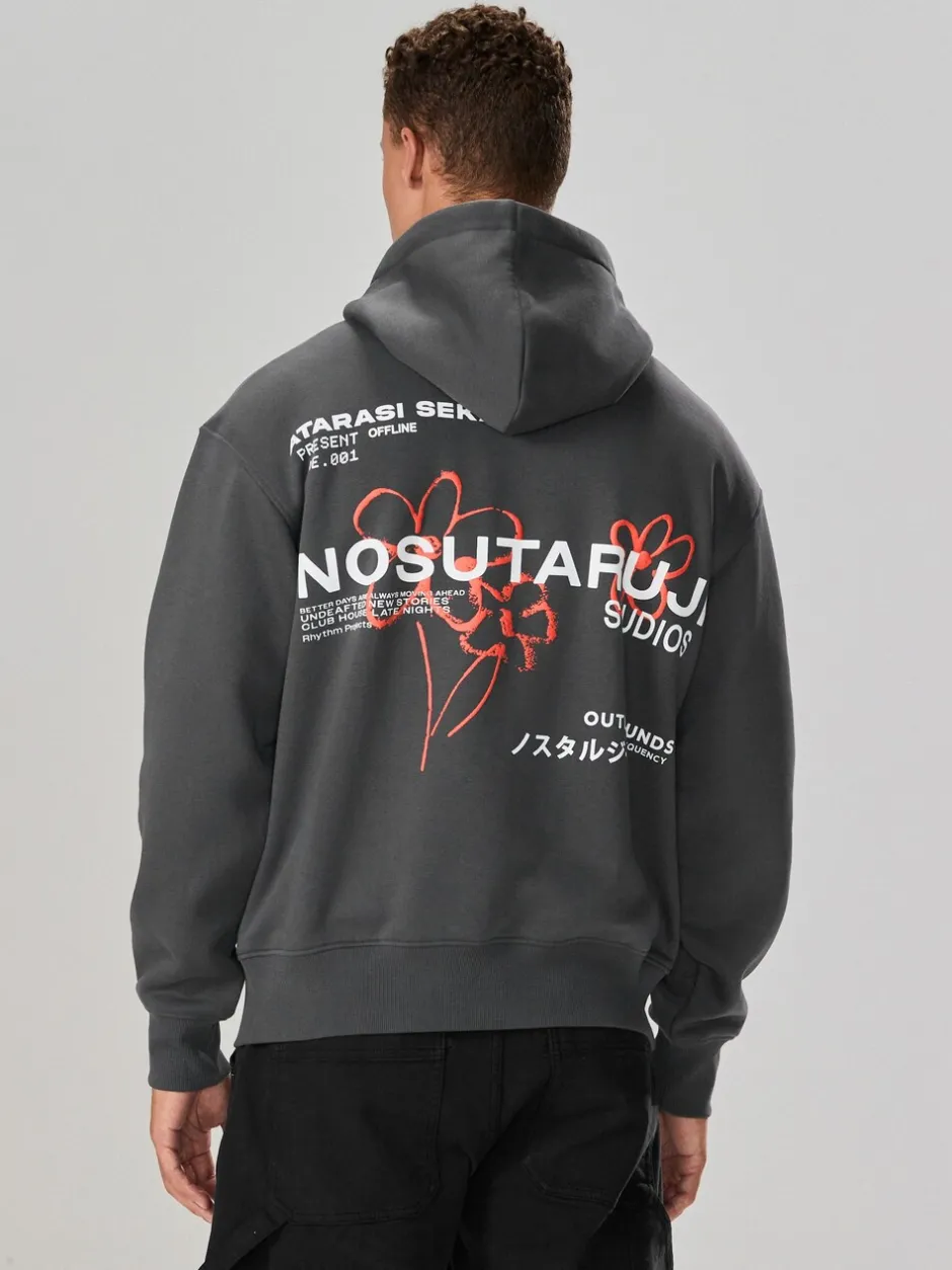 Sweaters En Hoody´S|Sweaters En Hoody´S*Next Leisteen grijs - Hoodie met grafische print