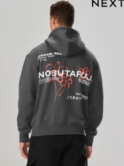 Sweaters En Hoody´S|Sweaters En Hoody´S*Next Leisteen grijs - Hoodie met grafische print