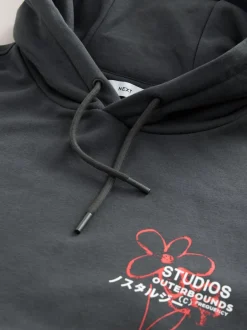 Sweaters En Hoody´S|Sweaters En Hoody´S*Next Leisteen grijs - Hoodie met grafische print