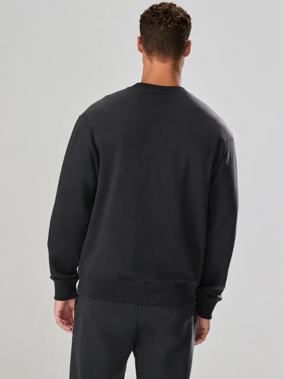 Sweaters En Hoody´S|Sweaters En Hoody´S*Next Leisteen grijs - Normale Pasvorm - Heavyweight Cotton Rich Crew Neck Sweatshirt