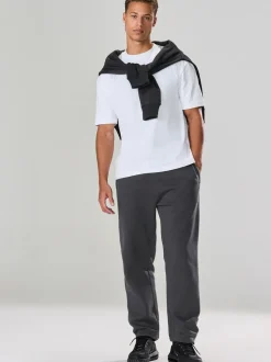 Joggingbroeken|Next Leisteen grijs - Straight fit - Relaxed Fit Brushback Heavyweight Joggers