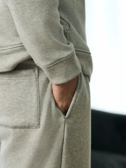 Joggingbroeken*Next - Velour Lined Open Hem Joggers Leisteen grijs