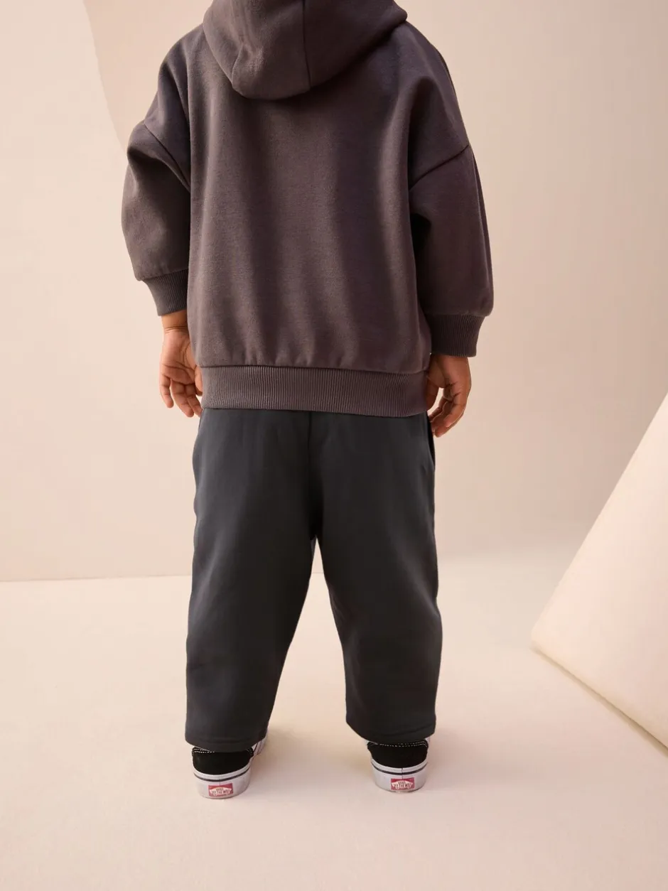 Jeans En Joggingbroeken|Joggingbroeken|Next Leisteen grijs - Wide Leg Jersey Joggers (3mths-7yrs)