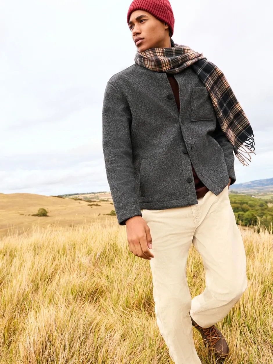 Jassen En Jacks|Sweaters En Hoody´S*Next - Wol-look fleece overshirt Leisteen grijs