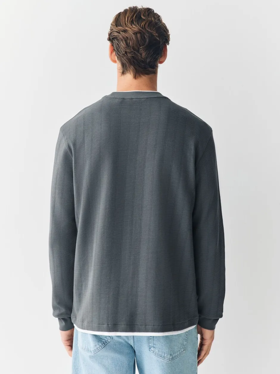 T-Shirts En Hemden*Next - T-shirt met lange mouwen en ronde hals Leisteengrijs