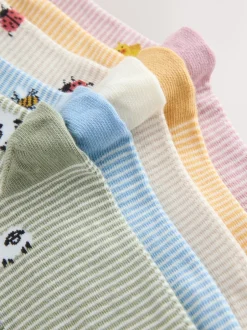 Sokken En Panty's*Next - Set van 5 paar enkelsokken lenteprint