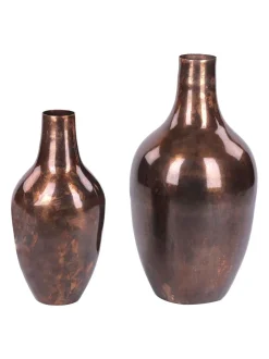 Vazen*Libra Interiors Tambora Copper Finish Metal Vase Small
