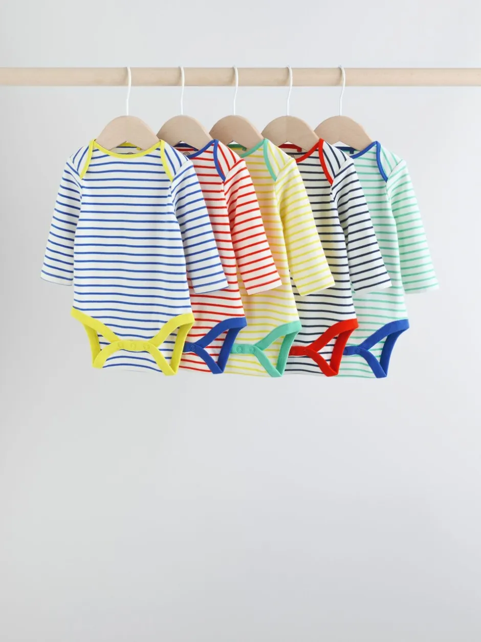 Multipacks|Rompertjes En Hemdjes|Next - Set van 5 rompers met lange mouwen Licht