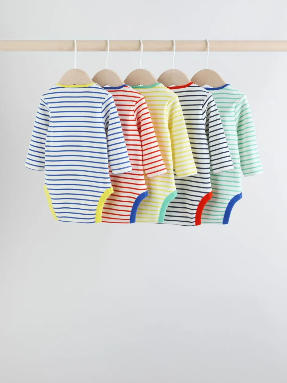 Multipacks|Rompertjes En Hemdjes|Next - Set van 5 rompers met lange mouwen Licht