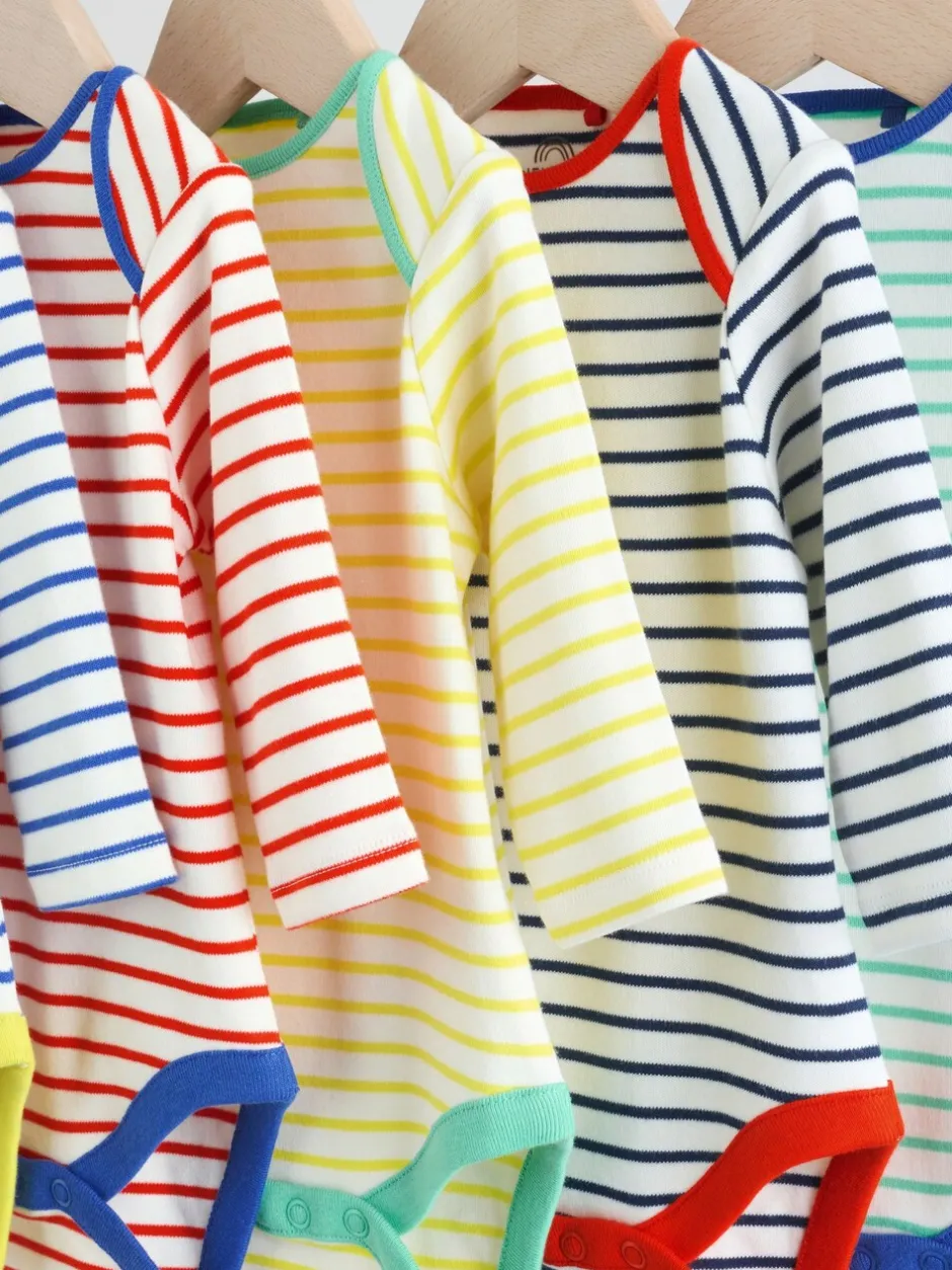 Multipacks|Rompertjes En Hemdjes|Next - Set van 5 rompers met lange mouwen Licht