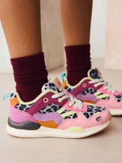 Sneakers*Next - Vetersneakers met kleurvlakken Licht