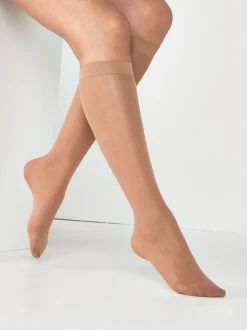Sokken En Panty's*Next - 20 Denier kniehoge sokken set van 5 Licht beige