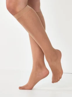 Sokken En Panty's*Next - 20 Denier kniehoge sokken set van 5 Licht beige