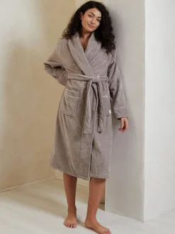 Badjassen*Chelsea Peers Licht beige - 100% Cotton Towelling Dressing Gown