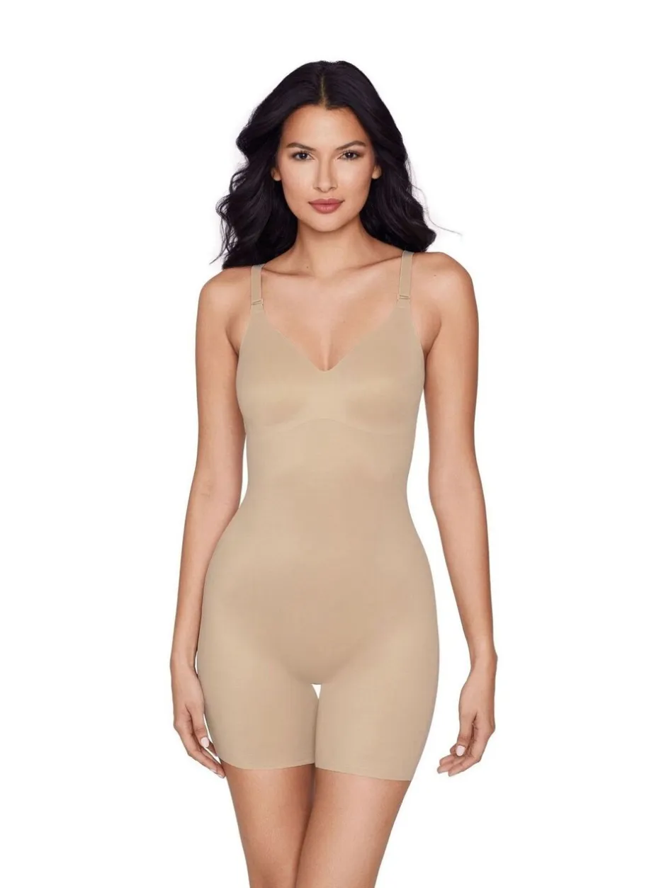 Shapewear|Miraclesuit - Show Stopper Low Back All-In-One Bike Shorts Licht beige