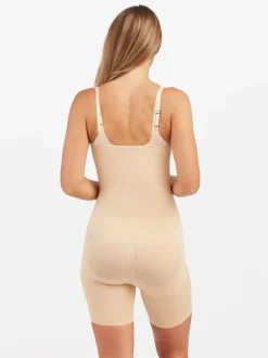 Shapewear*Spanx - sculpt™ Naadloze Power bodysuit met open buste tot halverwege de dij Licht beige