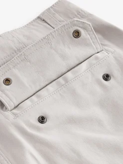 Broeken En Chino's*Next Licht pastelgeel - Straight fit - Katoenen cargostretchbroek