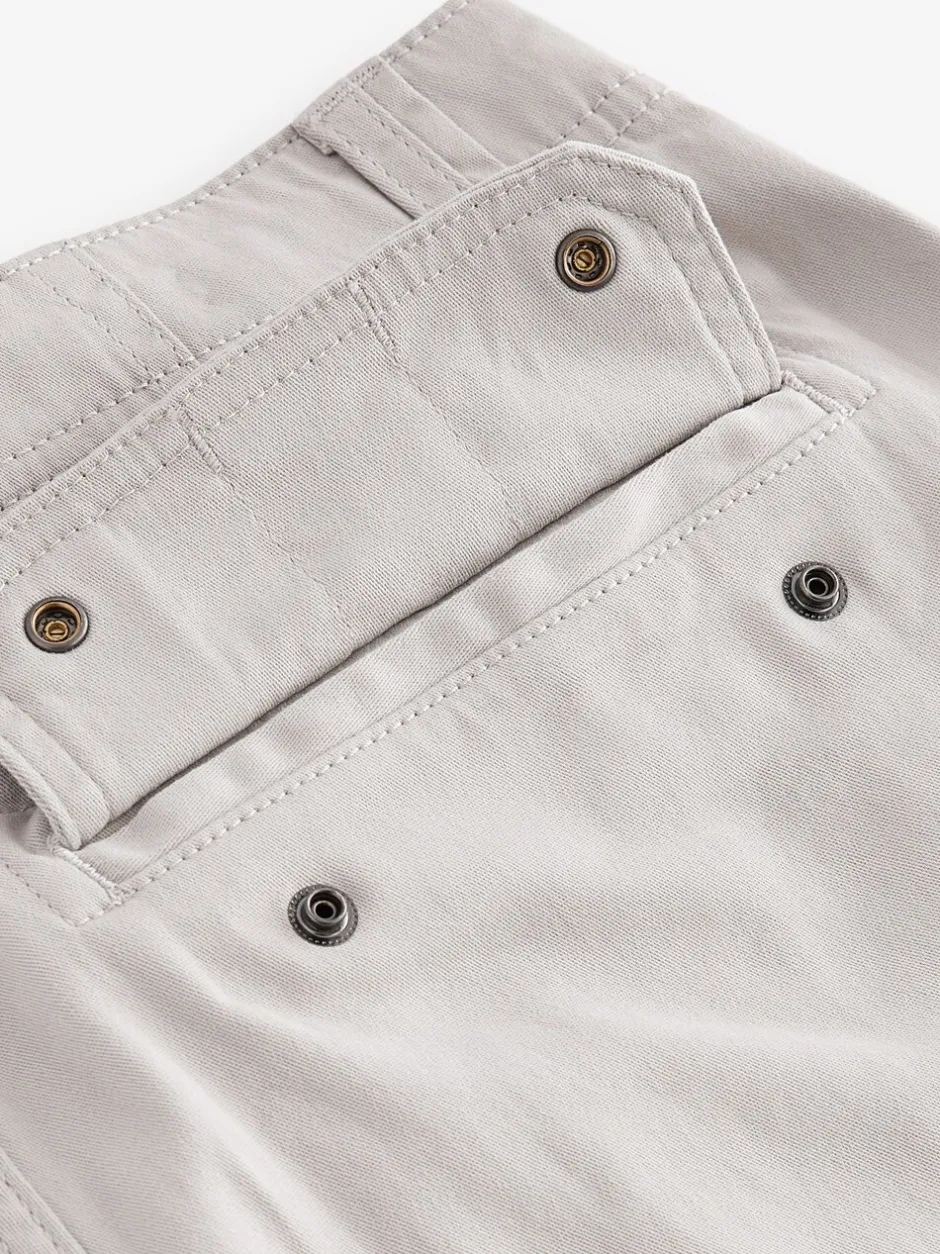 Broeken En Chino's*Next Licht pastelgeel - Straight fit - Katoenen cargostretchbroek