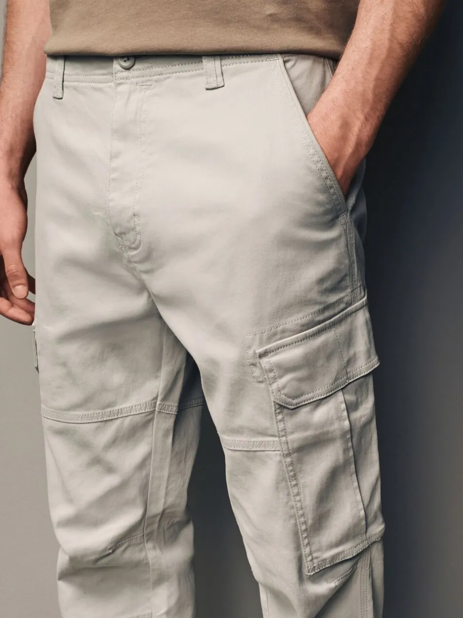 Broeken En Chino's*Next Licht pastelgeel - Straight fit - Katoenen cargostretchbroek