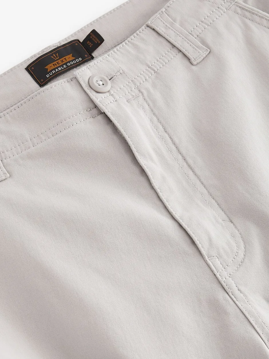 Broeken En Chino's*Next Licht pastelgeel - Straight fit - Katoenen cargostretchbroek