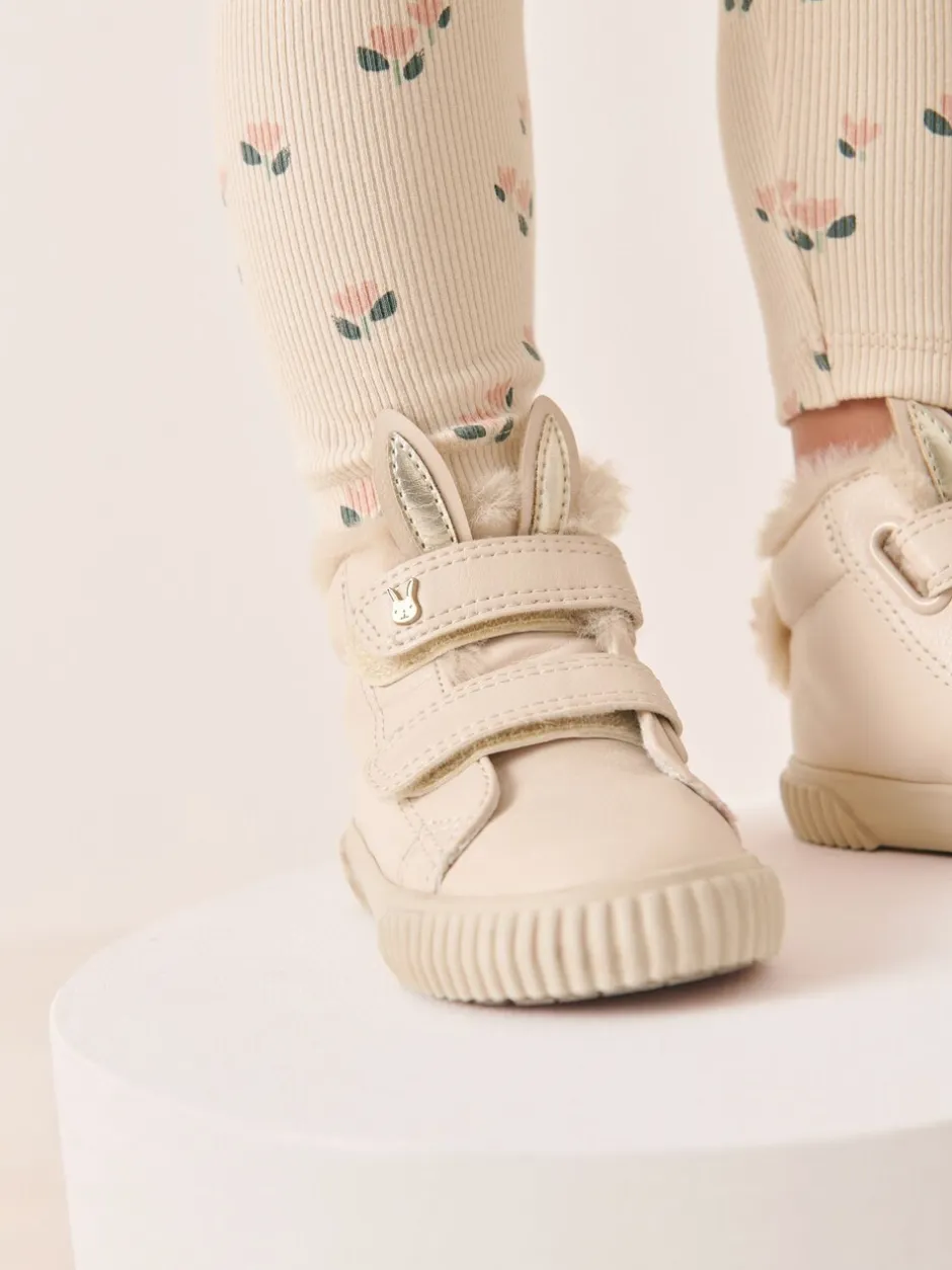 Sneakers|Next - Hoge sneakers met klittenbandsluiting Lichtbeige met konijn