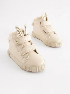 Sneakers|Next - Hoge sneakers met klittenbandsluiting Lichtbeige met konijn