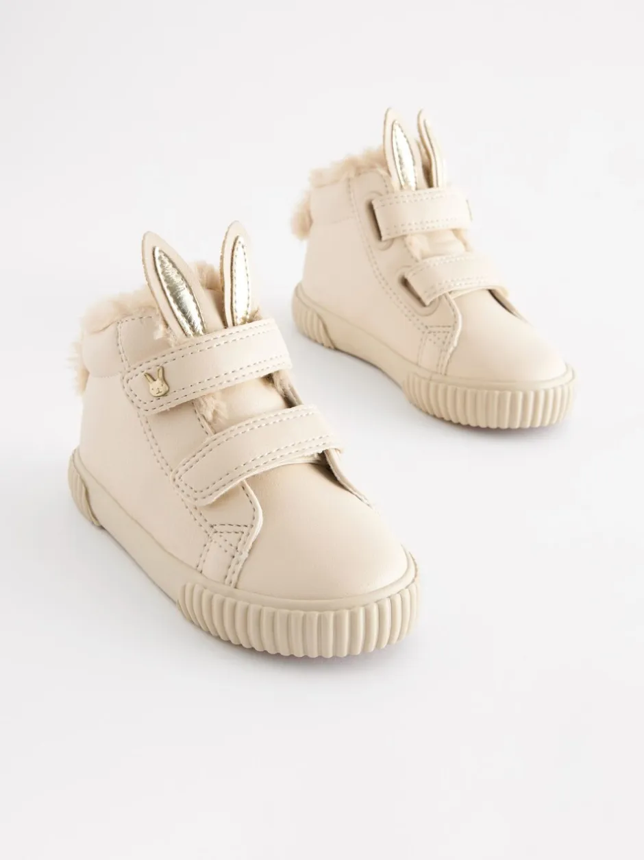 Sneakers|Next - Hoge sneakers met klittenbandsluiting Lichtbeige met konijn