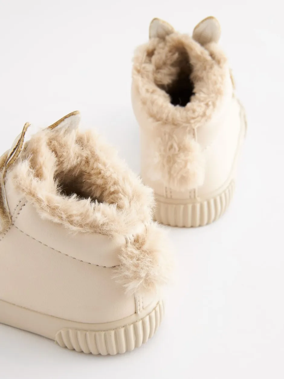 Sneakers|Next - Hoge sneakers met klittenbandsluiting Lichtbeige met konijn