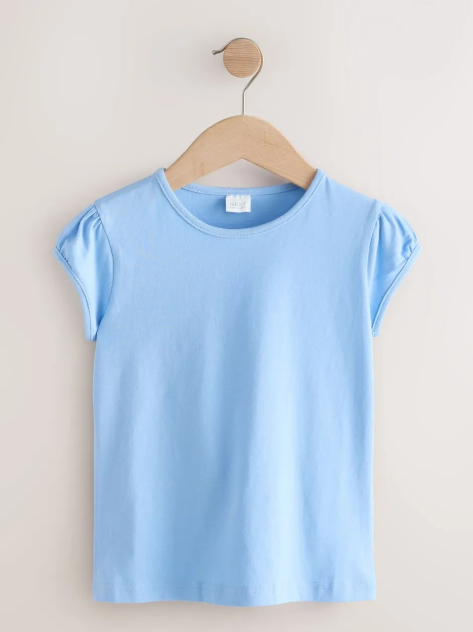 Schoolkleding|T-Shirts*Next Lichtblauw - 2 -pack T-shirts met pofmouwen (3-16jaar)