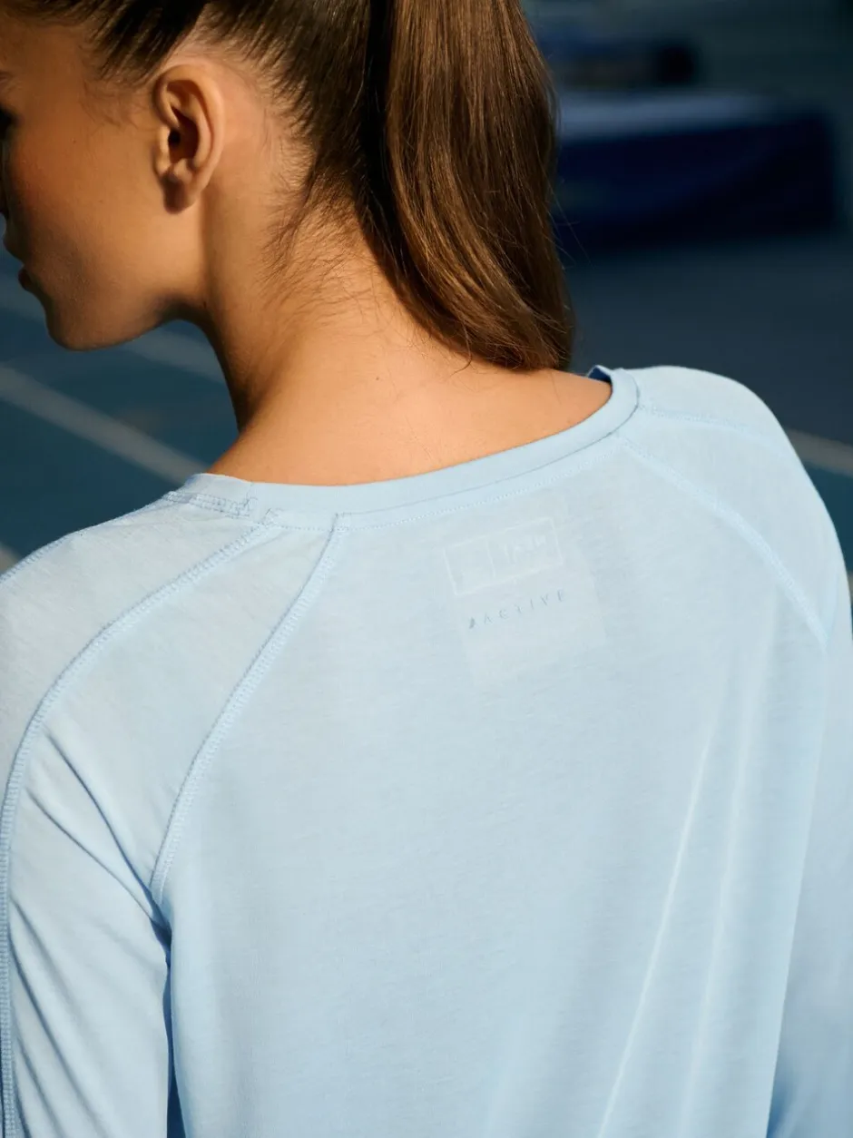 Sportkleding|Next - Active Crew Neck Long Sleeve T-Shirt Lichtblauw