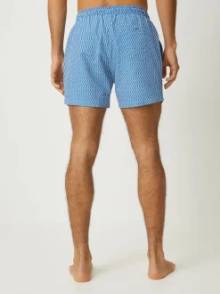 Badkleding*BOSS - Vibe Printed Swim T-shirt Lichtblauw