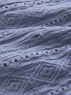 Shorts|Next Lichtblauw - Broderie vakantieshorts